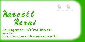 marcell merai business card